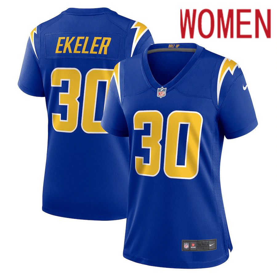 Women Los Angeles Chargers 30 Austin Ekeler Nike Royal Game NFL Jersey